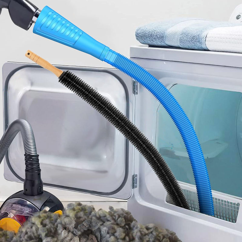 Sealegend 2 Pack Dryer Vent Cleaner Kit and Flexible Dryer Lint Brush Vacuum Hose Attachment Brush Lint Remover Power Washer and Dryer Vent Vacuum Hose Blue - NewNest Australia