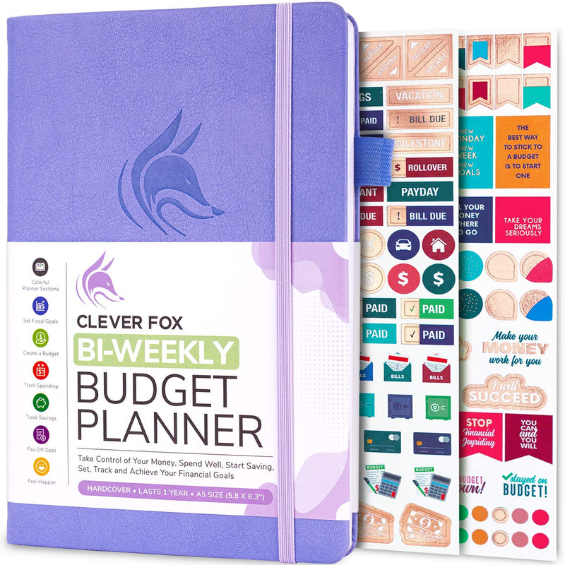 Clever Fox Bi-Weekly Budget Planner – Undated Financial Organizer with Expense & Bill Tracker – Finance Book for Household Money Budgeting & Accounts Book to Take Control of Your Money,A5 - Periwinkle - NewNest Australia