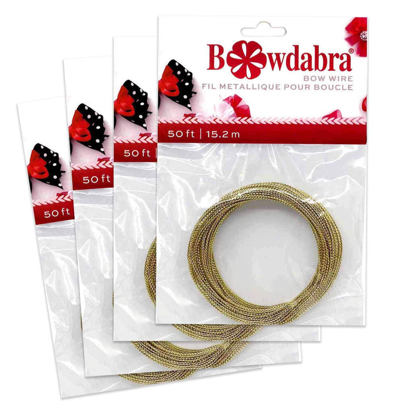 Darice Bowdabra Bow Wire, 4 Pack, 200 Ft, Gold - NewNest Australia