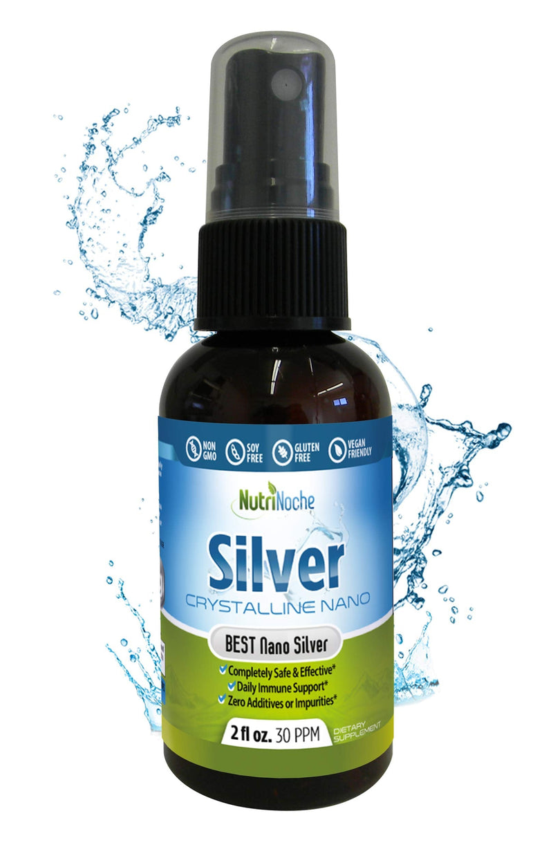 NutriNoche Colloidal Silver Mineral Liquid Supplement - 30 ppm - Colloidal Silver Spray 2 Fl Oz (Pack of 1) - NewNest Australia