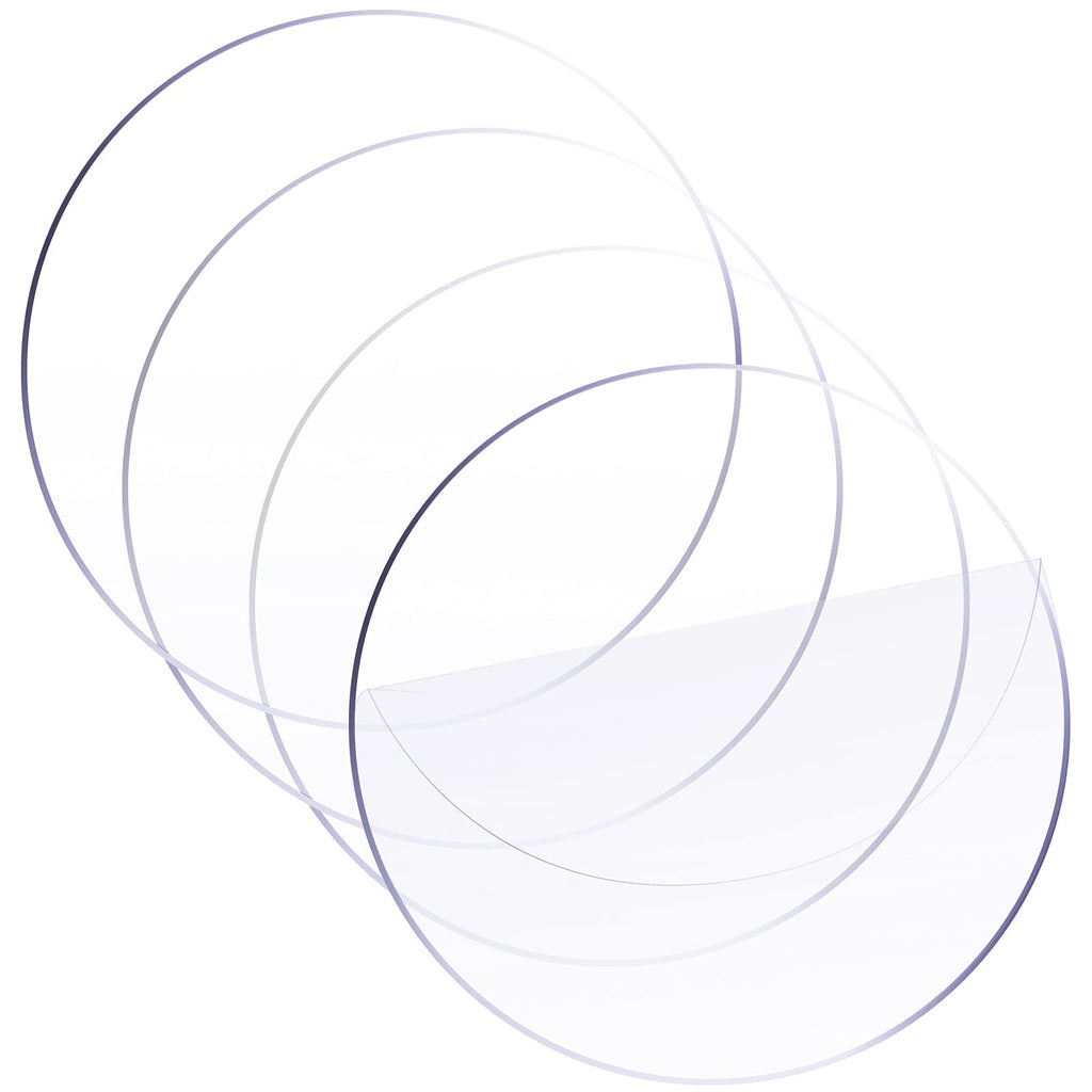 Circle Clear Acrylic Sheet, 12 x 12 Inches Round Acrylic Disc 1/16 Inches Thick Transparent Acrylic Panel for DIY Projects and Crafts (2 Pieces) 2 - NewNest Australia