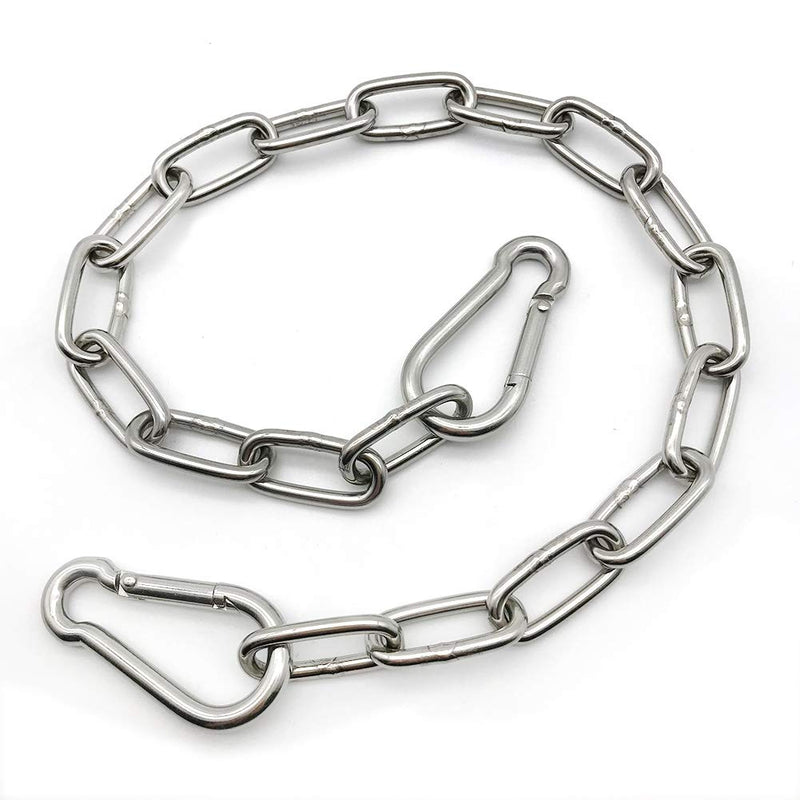 MIKMAYTOO Heavy Duty Stainless Steel Chain 550LB Capacity for Punching Bags Hanging Chair Hammocks Swing Trapeze Yoga 20.0 Inches 4MM - NewNest Australia