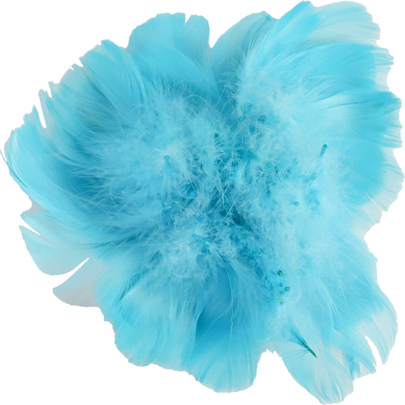 HaiMay 450 Pieces Blue Feathers for Craft Wedding Home Party Decorations, 3-5 Inches Blue Craft Feathers Peacock Blue - NewNest Australia