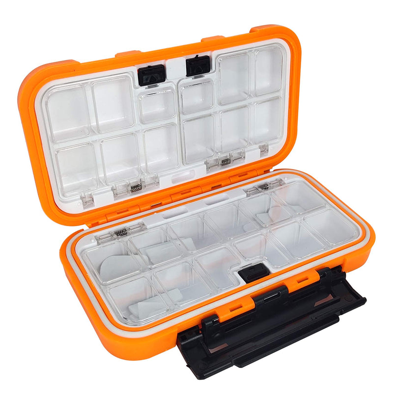 Aventik Waterproof Fishing Tackle Box Lures Hooks Bait Storage Case Trays Accessory Boxes Thicker Plastic Hooks Organizer for Vest Casting Fly Fishing Orange - NewNest Australia