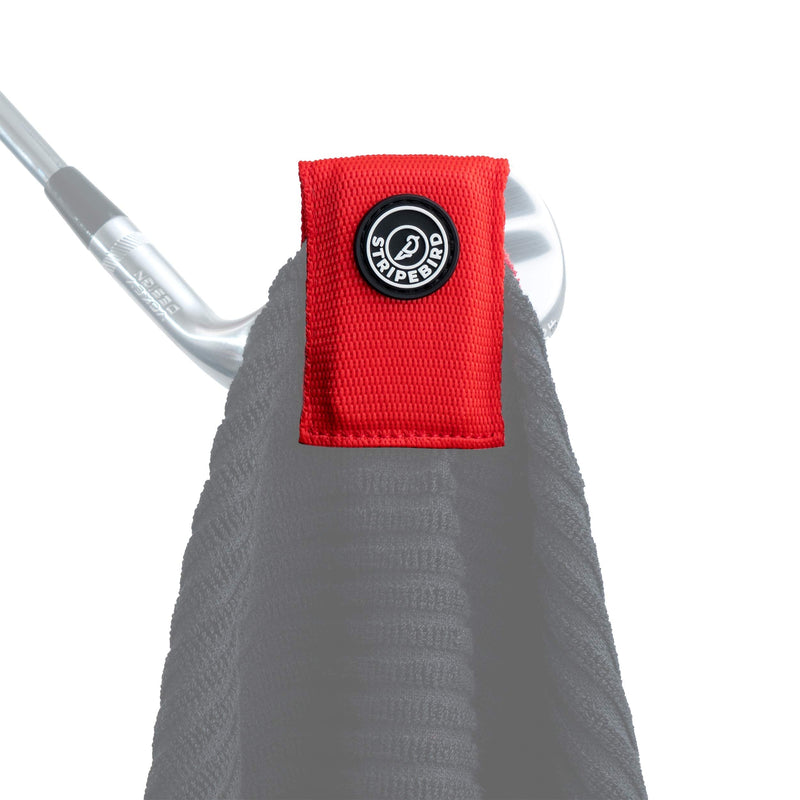 Stripebird - Magnetic Clip for Golf Towel (Major Red) - (Highest Strength Magnet) - Easily Access Golf Towel While You Golf - Attaches to Golf Cart, Clubs or Golf Hub - Removable from Towels Major Red - NewNest Australia