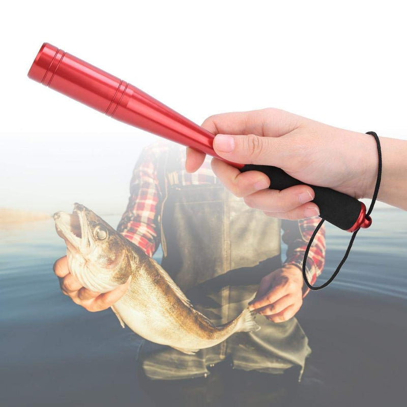 Simlug 25mm Fishing Priest, Portable Diameter Fishing Bat Aluminium Alloy Head with Foam Handle Fishing Bat Fish Priest for Fishing Lover Sea/Fresh Fishing Fishing Tackle(Red) - NewNest Australia