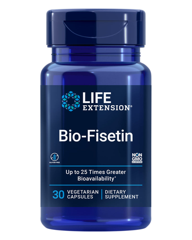Life Extension Bio-Fisetin - for Glucose Metabolism, Heart, Eye and Kidney Health - Inflammation Management and Longevity Supplement - Non-GMO, Gluten-Free - 30 Vegetarian Capsules - NewNest Australia