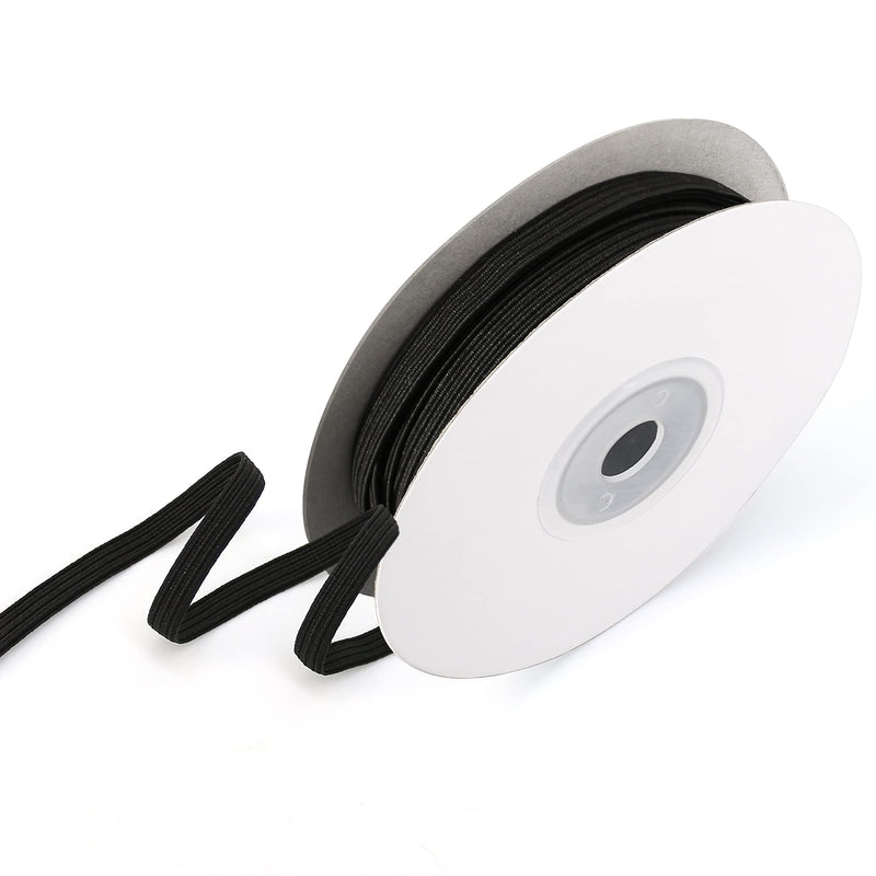 Elastic Band 1/4 inch Wide 10 yd, Stretch Strap,High Elastic Cord, for Sewing Crafting DIY-Black Black - NewNest Australia