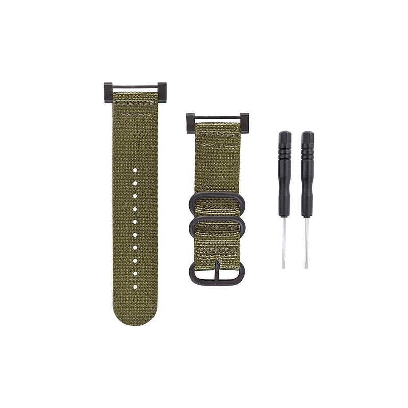 Hanyton Watch Wrist Band Compatible with Suunto Core, Premium Woven Nylon Canvas Strap Replacement Kit, 24mm Sport Strap, Lugs Adapter, Threadlocker, Screw Tools (B-Army Green) B-Army Green - NewNest Australia