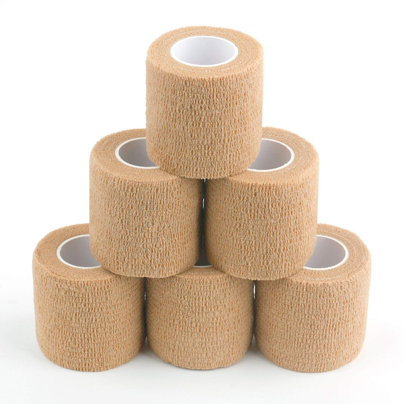 Cohesive Bandage Wrap, Self Adhesive Medical Tape,Vet Wrap, Athletic Elastic Stretch Band, self Adhesive, Flexible, Breathable & idea for Sport Injury & Wound/Finger/Wrist (Pets Too) 2“x15ft - NewNest Australia