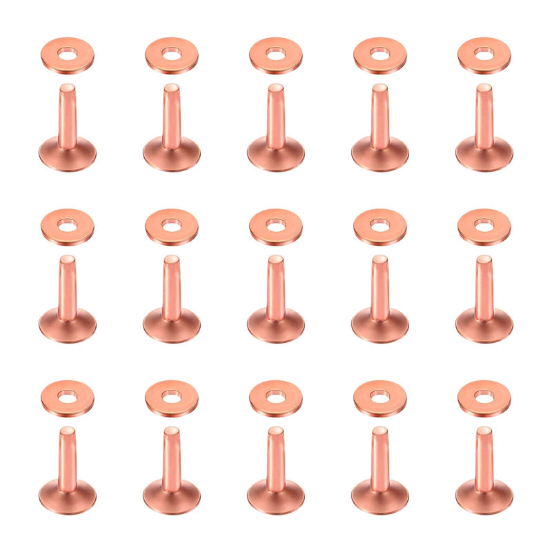 Swpeet 50Pcs 10×3.3×12mm Copper Rivet and Burrs Assortment Kit, DIY Leather Kit for Belts Wallets Collars Leather Products Craft MakingBelts Wallets Collars Leather DIY Craft Supplies 10x3.3x12 - NewNest Australia