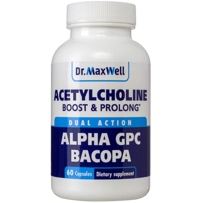 Acetylcholine, Alpha GPC Choline 600mg + Bacopa, Better Than Each Alone. More Reliable Acetylcholine (Responsible for Memory & Learning) Supplement, Dual Action Unlike Competitors. Best Choline Form - NewNest Australia