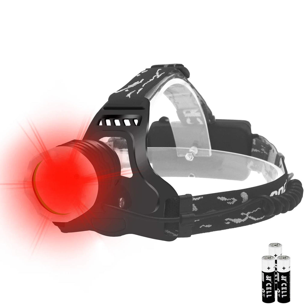 Red Light Headlamp Flashlight 3 Modes LED Night Vision Headlight for Astronomy Hunting Camping Reading - NewNest Australia