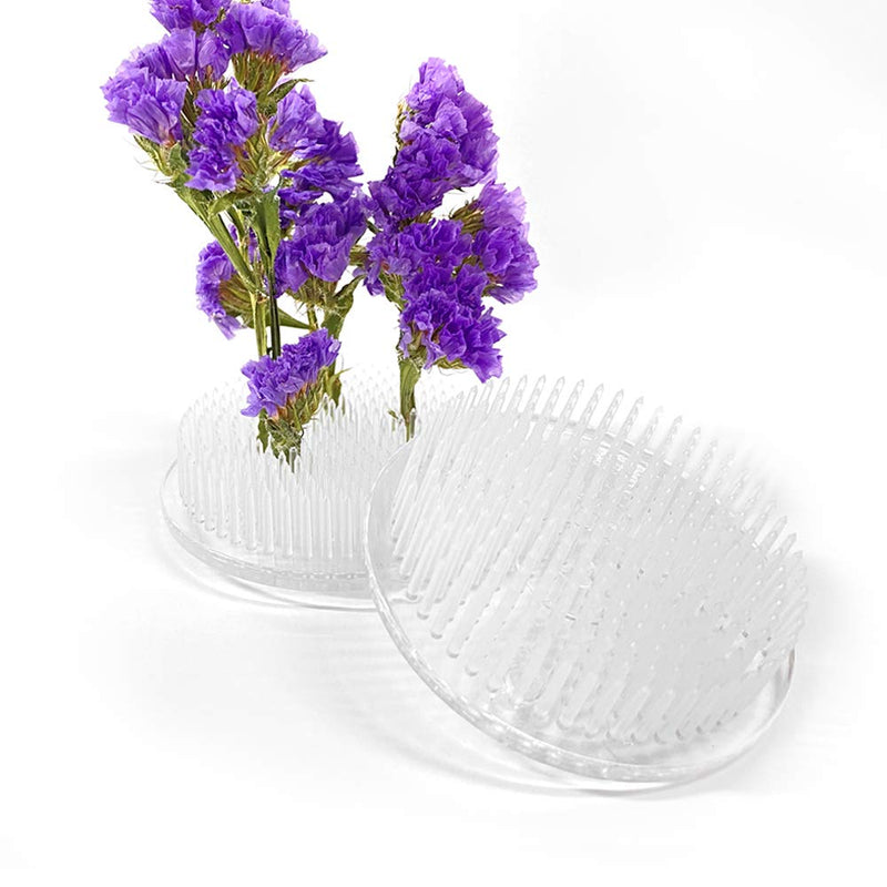 Set of 2 Flower Frog Clear Plastic Pin Frog Flower Arrangement Holder 2.76" Inch (70mm) - NewNest Australia