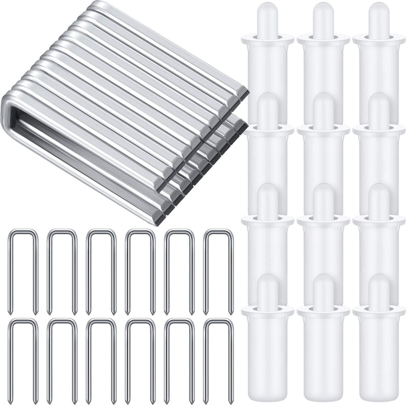 NewNest Australia - 40 Pieces Plantation Shutter Repair Tool Set, Including 20 Spring Loaded Shutter Pins and 20 Tilt Rod Louvers Staples Replacement for Windows Tools Supplies 