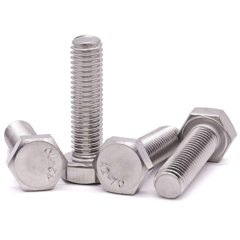 1/2-13 x 1-1/2" (1/4" to 5" Available) Hex Head Cap Bolts Screws, 304 Stainless Steel 18-8 Hexagon Head Bolts, Coarse Thread UNC, Full Thread, Pack of 6 1/2-13 x 1-1/2" (6 PCS) - NewNest Australia