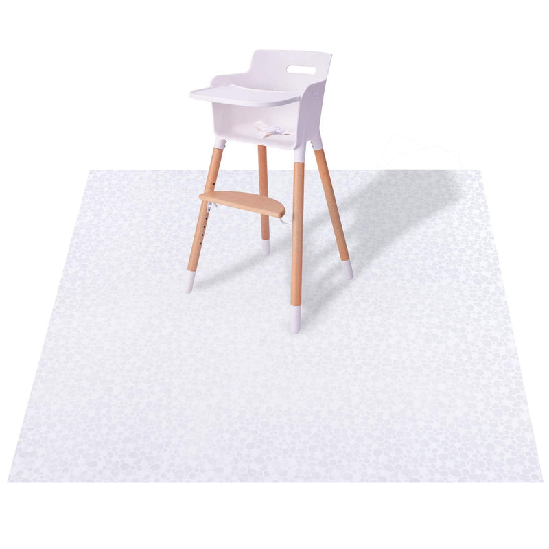 Plastic Splat Mat for Baby, Easy Cleaning Vinyl Floor Mat for Eating Messes, Waterproof High Chair Floor Protector Feeding Floor Cover by MatLeya 52 inch (Pack of 1) - NewNest Australia