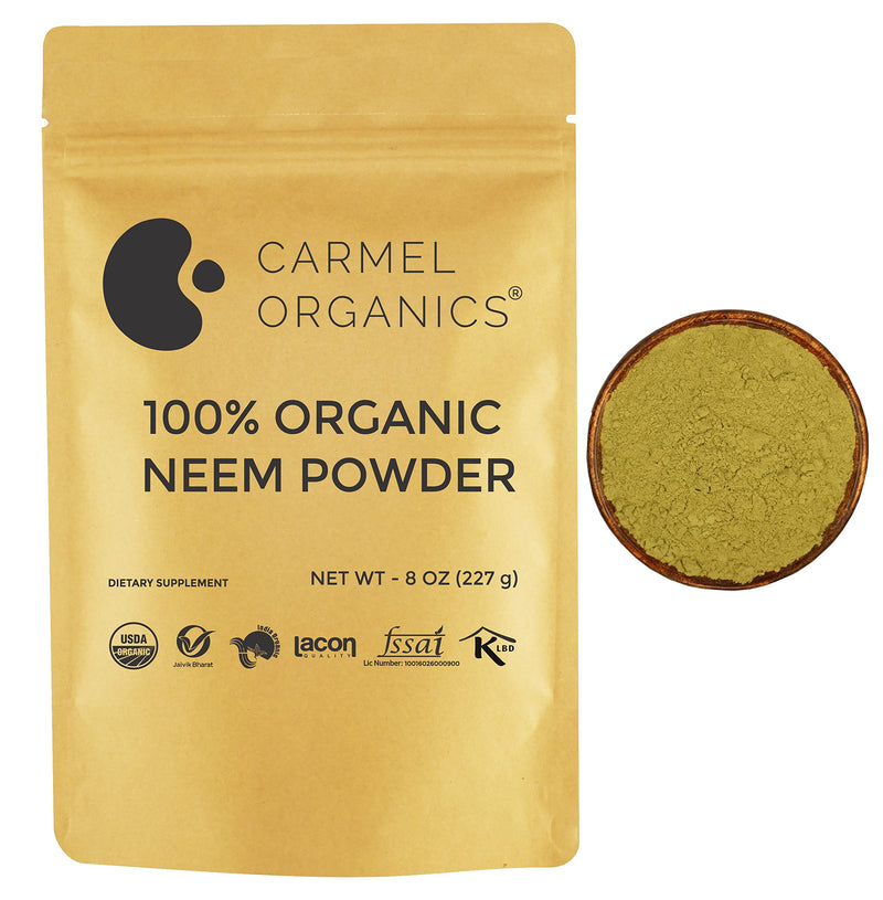 Organic Neem Leaves Powder || 8 Ounce || USDA Certified || Non GMO 8 Ounce (Pack of 1) - NewNest Australia