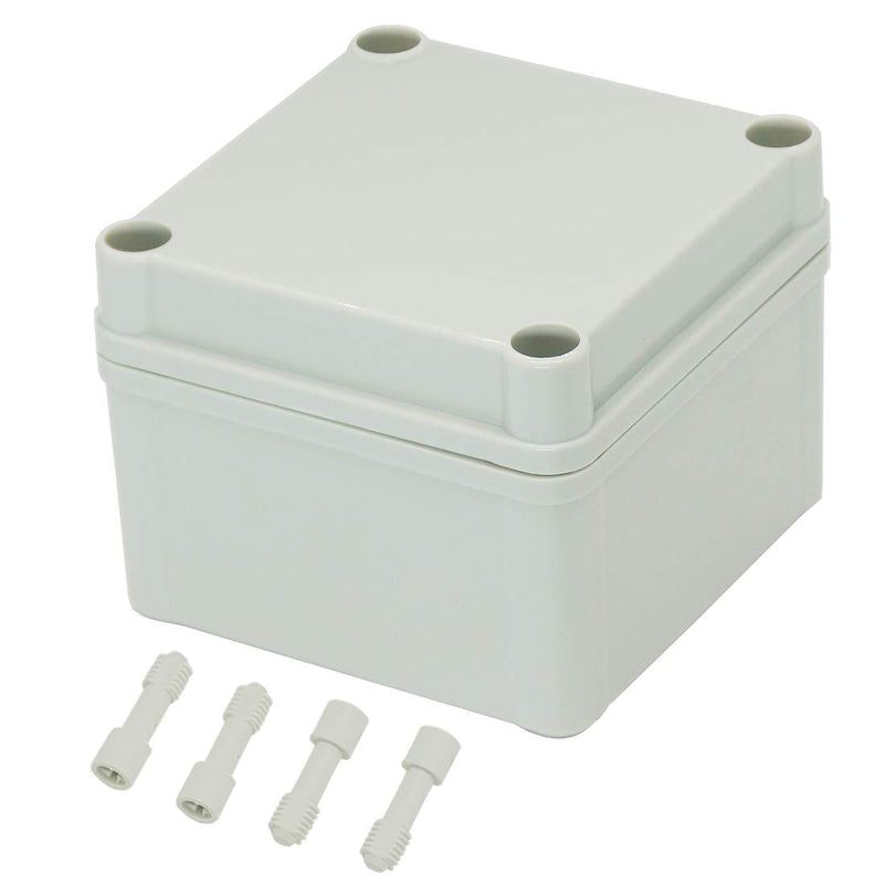 Zulkit Junction Box ABS Plastic Dustproof Waterproof IP67 Junction Boxes Universal Electrical Project Enclosure Durable DIY Electronic Project Box Grey 3.94 x 3.94 x 2.95 inch (100 x 100 x 75 mm) 3.94" x 3.94" x 2.95" - NewNest Australia
