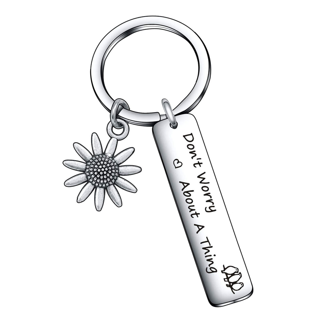 Encouragement Jewelry Daughter Gift Sunflower Lover Gift Best Friend Gift Friendship Gift Affirmation Gift Positive Jewelry Don't Worry About A Thing Keychain Don't Worry About A Thing Keyring - NewNest Australia