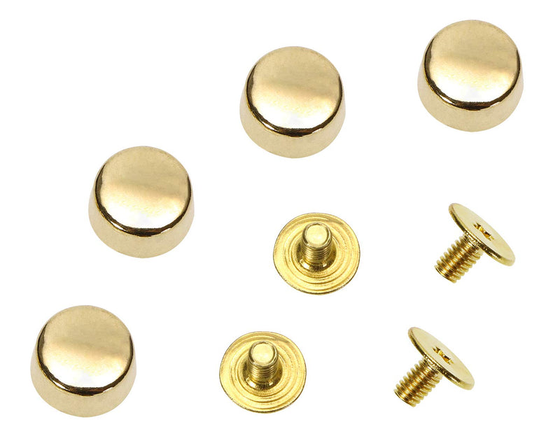 ONLYKXY 20 Pieces 10mm Flat Feet Nailhead, Rivets, Purse Handbag Feet Nails (Golden) Golden - NewNest Australia