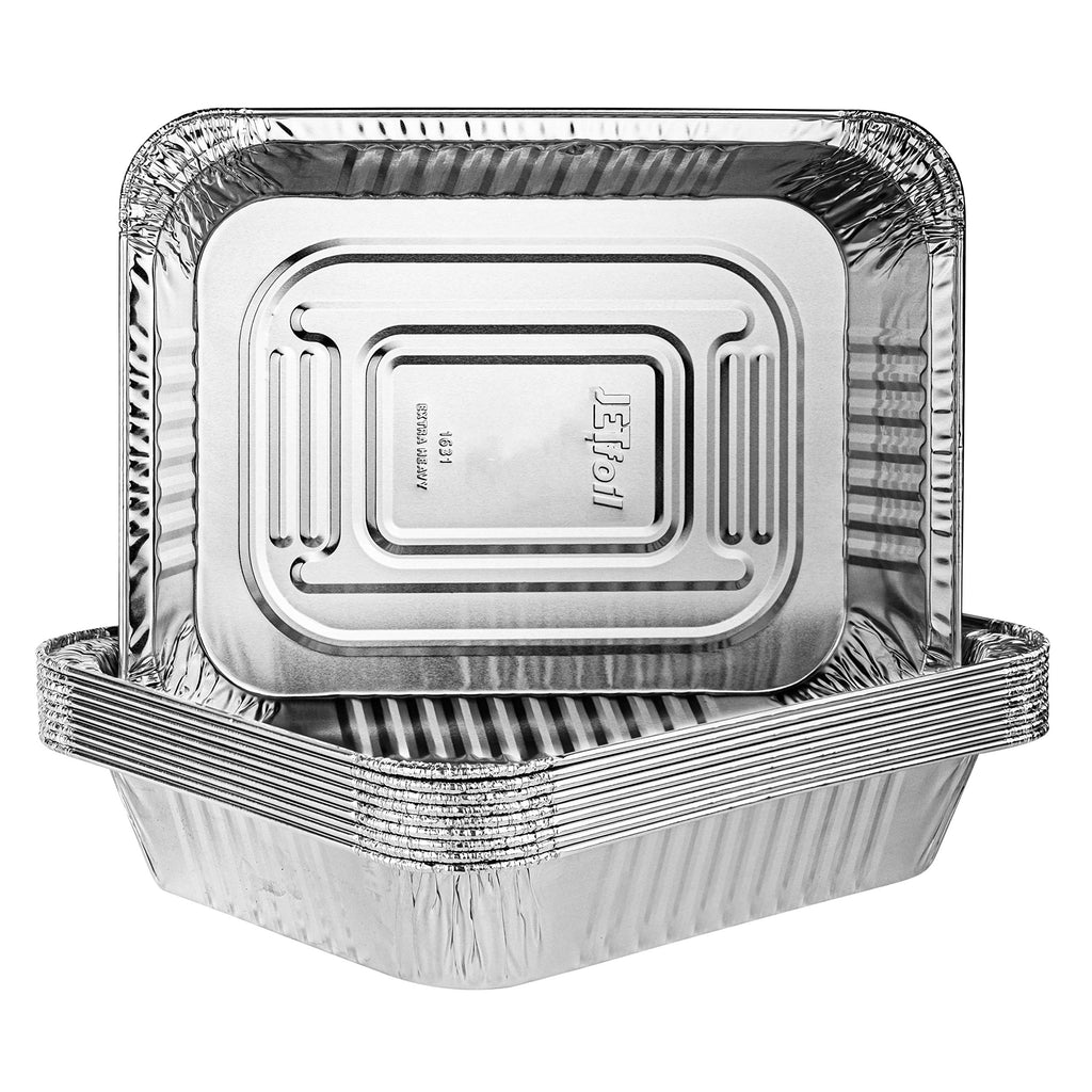 NewNest Australia - Plasticpro Disposable 9 x 13 Heavy Weight Aluminum Foil Pans Half Size Deep Steam Table Bakeware - Cookware Perfect for Baking Cakes, Bread, Meatloaf, Lasagna Pack of 10 