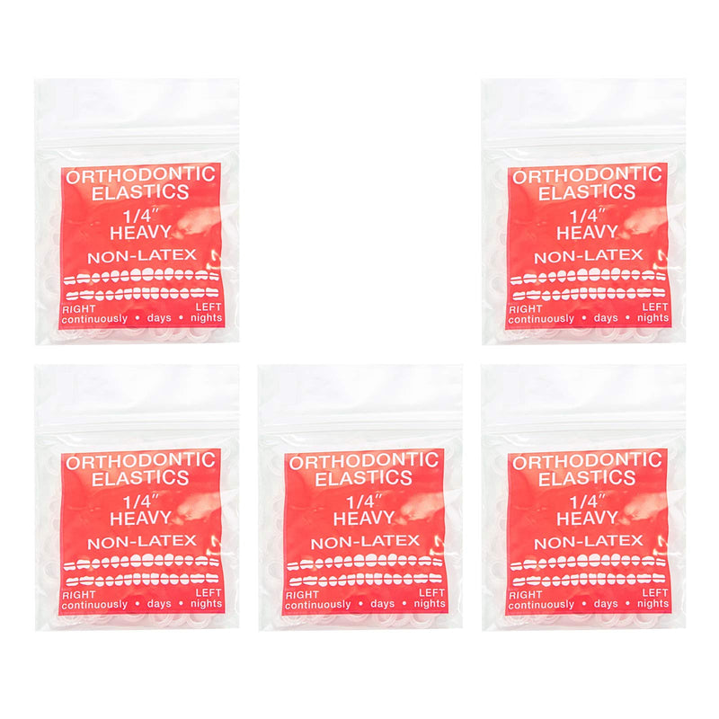 JMU Orthodontic Elastics 1/4 Inch 6.5oz Heavy 500 pack Intraoral Elastic Bands Latex Free Dental Rubber Bands Made in USA - NewNest Australia