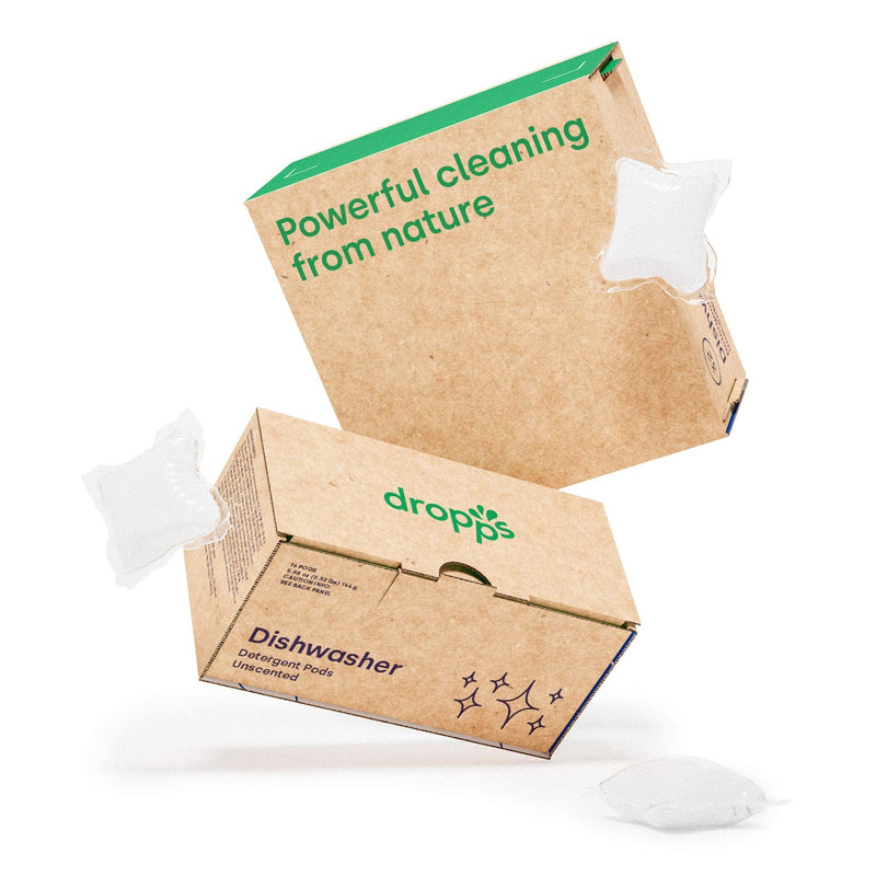 Dropps Dishwasher Detergent Pods: Unscented | 32 Count | Sparkling Shiny Dishes | Powers Away Baked On Food | Deep Cleans No Pre-Wash | Powered by Natural Mineral-Based Ingredients | Low Waste Packaging… - NewNest Australia