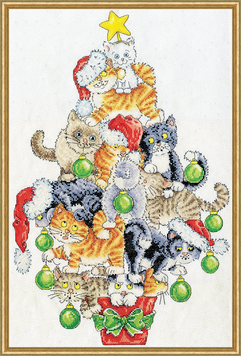 Design Works Crafts Christmas Cat Tree Counted Cross Stitch Kit - NewNest Australia