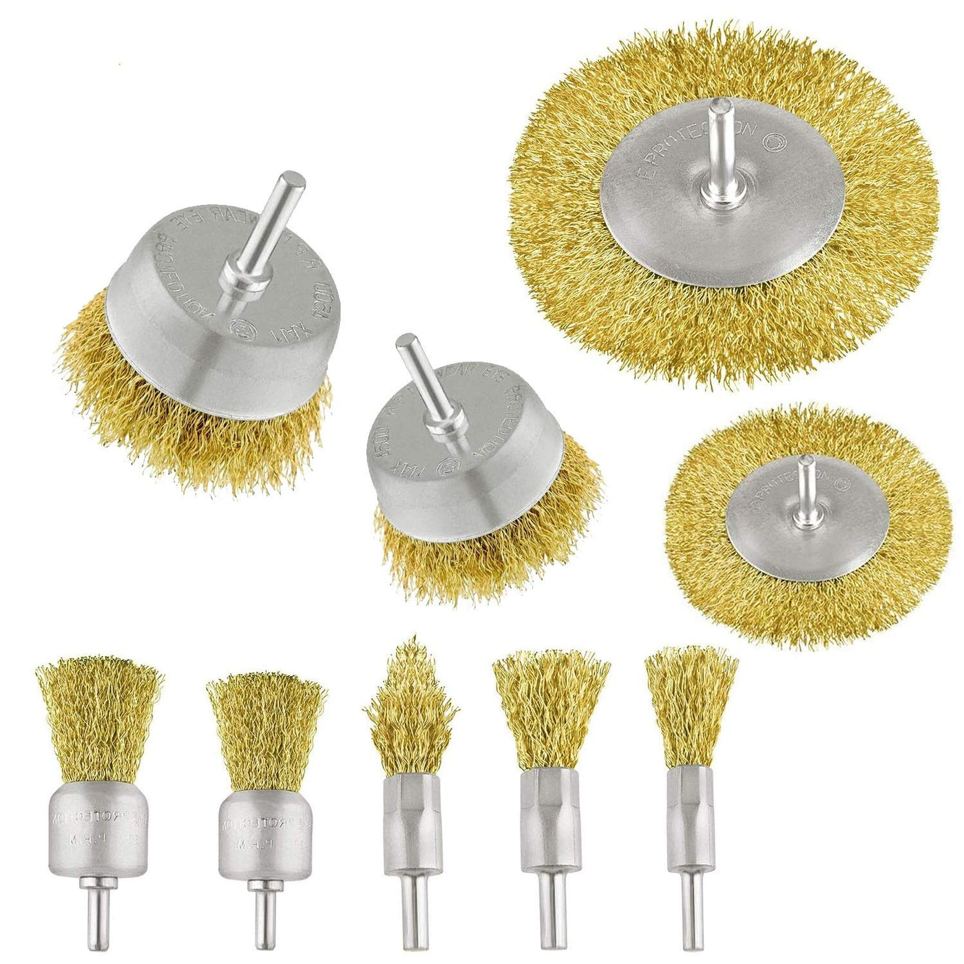 6 Pcs Wire Wheel Cup Brush Set,1/4In Round Shank Wire Brush for Drill  Attachment, for Cleaning Rust, Stripping and Abrasive 
