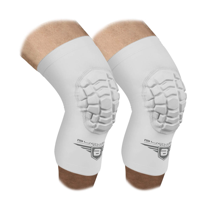 Bucwild Sports Compression Knee Pads for Basketball Volleyball Wrestling - Youth/Kids & Adult Sizes White Small - NewNest Australia