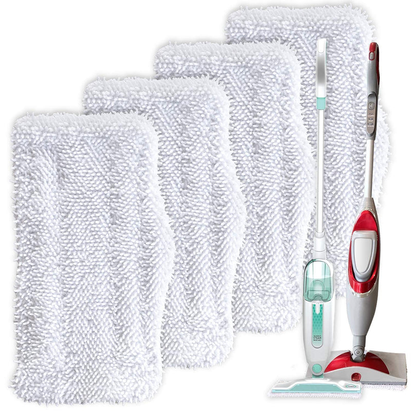 Mop Pads Fit Shark Steam Mop SK Series Compatible Model SK140 SK410 SK460 S1000 S1000A S3101 S3251 SK141 SK3102 SK3251 SK435 SK435CO S3102 S3250 Replacement Flat Microfiber Cloth Steamer Pad 4 Pack - NewNest Australia