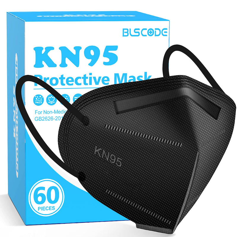 KN95 Face Mask 60 Pack, BLScode Individually Wrapped 5-Layer Breathable Mask with Comfortable Elastic Ear Loops, Filter Efficiency≥95% - NewNest Australia