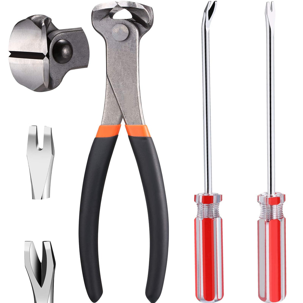 3 Pieces Nail Pullers Nail Remover Tool 7 Inch End Cutting Pliers Nail Nipper Pliers with 6 Inch Bendable U Tip and V Tip Tack Puller Tack Lifter Set to Remove Nails Jewelry Wire Cutter Tools - NewNest Australia