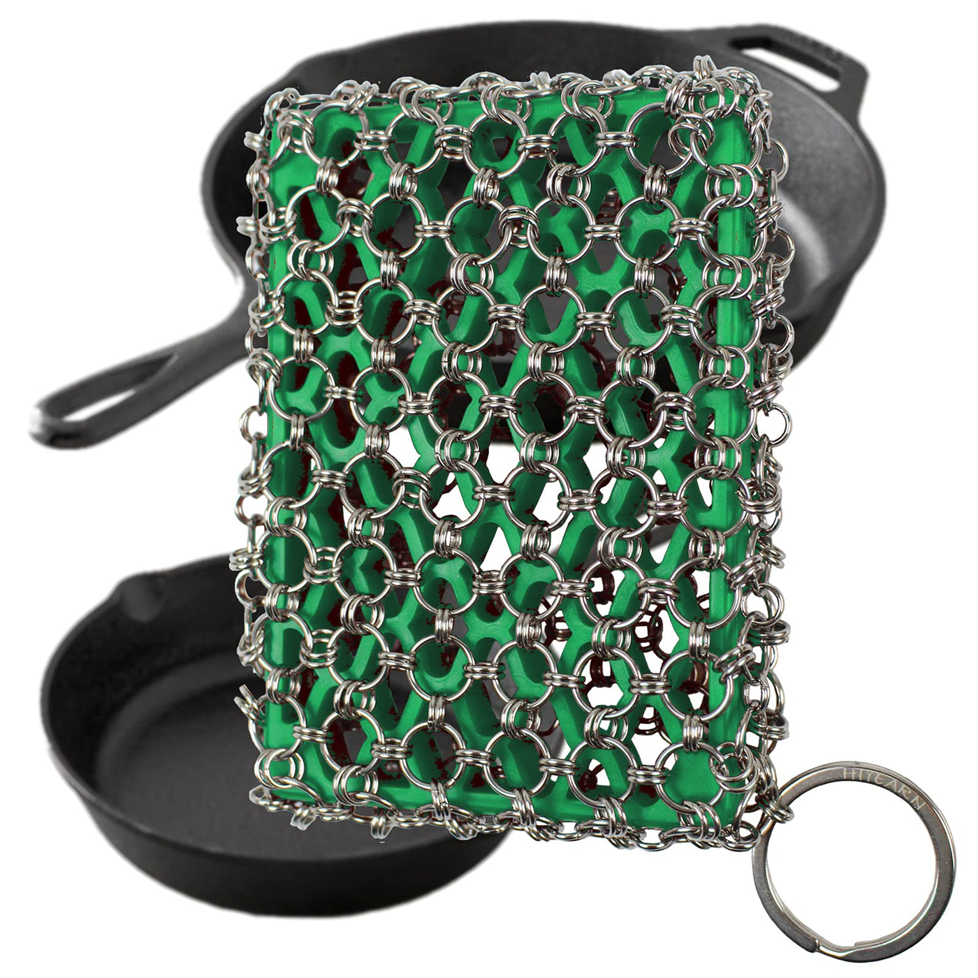  Cast Iron Scrubber 316 Stainless Steel Cast Iron Skillet Cleaner  8x6 Chainmail Scrubber Scraper Chain Mail Link Scrub for Cast Iron  Pre-Seasoned Pans, Griddles, BBQ Grills, and Pot Cookware Cleaning 