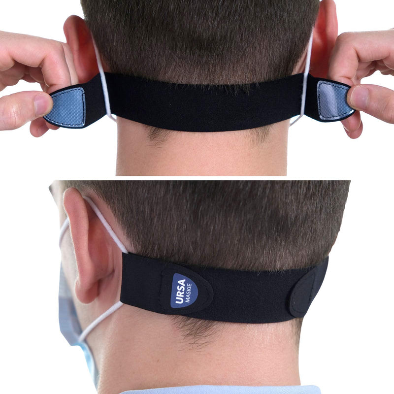 URSA Maskies: Soft, Light, Stretchy & Comfortable Face Mask Ear Savers. Premium Quality Fabric with Strong Adjustable Low-Profile Hook Tape. Made in The UK - NewNest Australia