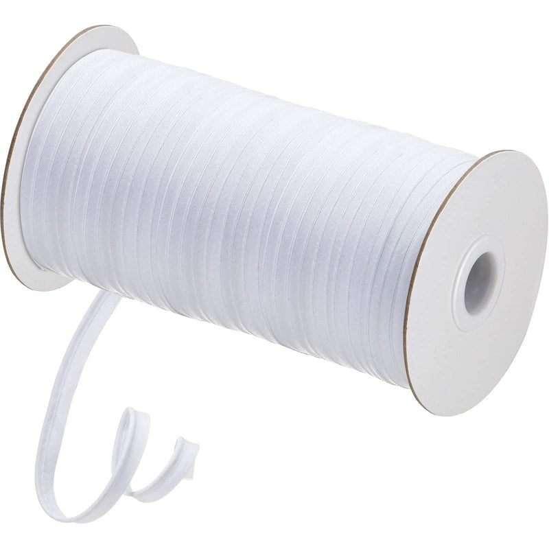 55 Yards Single Fold Bias Tape Maxi Piping Trim Welting Cord from Polyester for Sewing Trimming Upholstery, 2.5 mm, 1/2 Inch (White) White - NewNest Australia