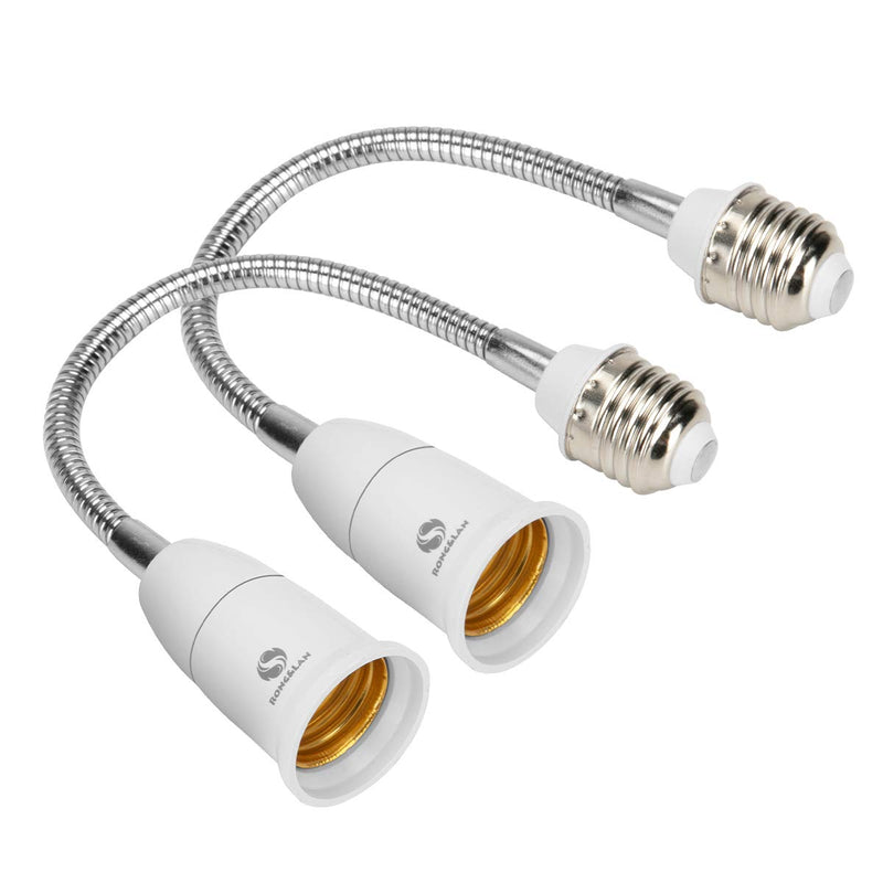 E27 Flexible Light Bulb Lamp Socket Adapter Extender/Adjustable Edison Bulb Socket Extension for Home Light Fixtures/LED Grow Light Socket Stand etc (15.75inch,2-Pack) 15.75inch - NewNest Australia