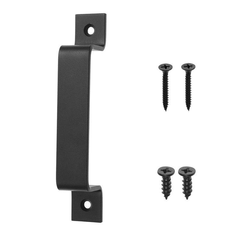 Kare & Kind 1x Barn Door Handle (Black) - 7.48-inch Steel with Smooth Edges - Rustic Door Pull for Barn Doors, Sheds, Garages, Gates - Tapping Screws Included - NewNest Australia