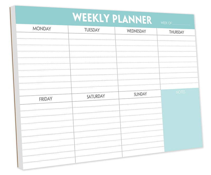 Weekly Planner Notepad - Tear Off Planning Pad with Daily Schedule & Calendar, 52 Sheets, 100gsm Paper, Undated Weekly To Do List Notepad, 10x7 in 10"x7" - NewNest Australia