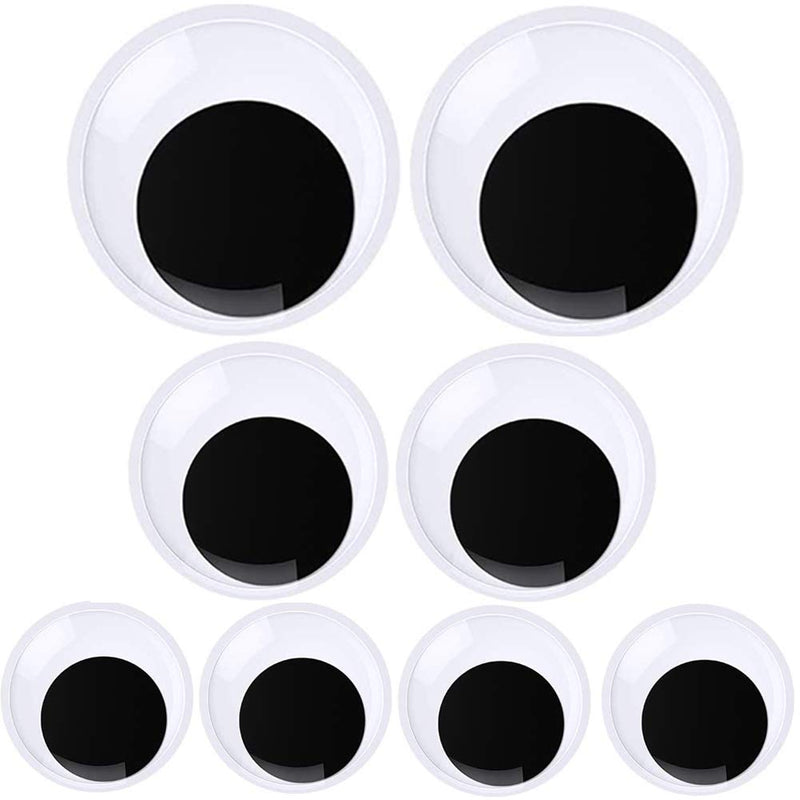 Giant Wiggle Googly Eyes with Self Adhesive Large Black Plastic Eyes for Crafts 2 Inch 3 Inch 4 Inch Set of 8 3 large sizes-8pcs - NewNest Australia