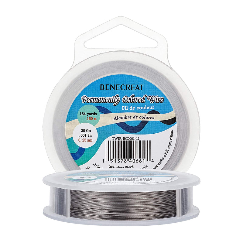 BENECREAT 7 Strands Bead String Wire (0.25MM, 490FT) Nylon Coated Stainless Steel Beading Wire for Necklace Bracelet Making 0.25mm - 7 Strands - NewNest Australia