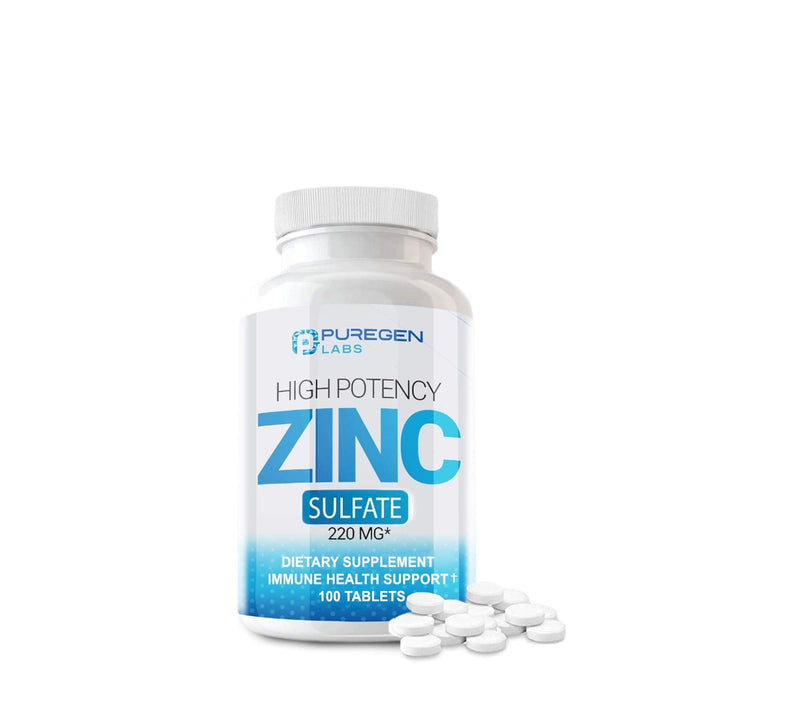 Zinc 220mg [High Potency] Supplement – Zinc Sulfate for Immune Support System 100 Tablets - NewNest Australia