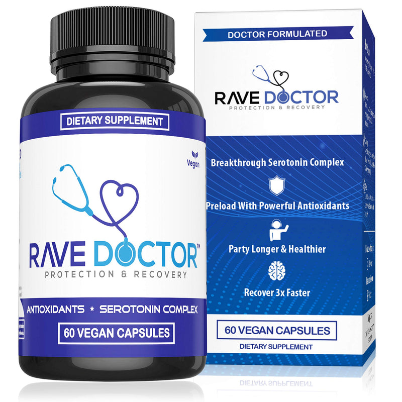 Rave Doctor, Rave Vitamins, Rave Gear, Festival Necessities, Rave Supplements, Rave Pack, Rave Recovery Pills, Rave Pills, 5HTP Rave, Festival Supplement - NewNest Australia