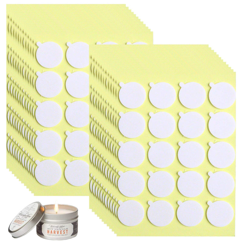 480PCS Candle Wick Stickers, Heat Resistance Double-Sided Stickers with The Little ‘‘Tail’’, Adhere Steady in Hot Wax,Wick Stickers for Candle Making - NewNest Australia