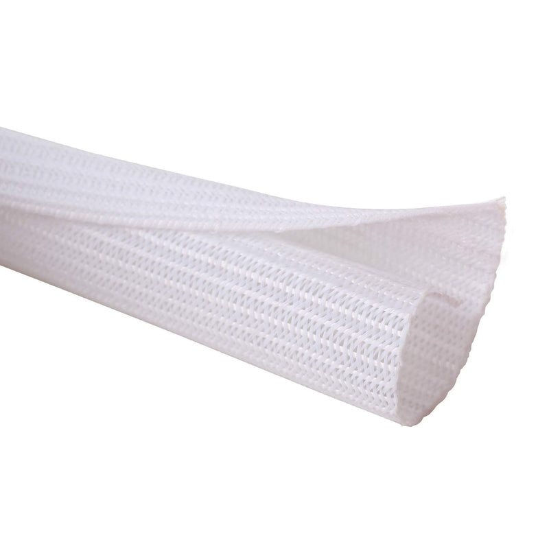 Alex Tech 10ft - 1 inch Cord Protector Wire Loom Tubing Cable Sleeve Split Sleeving for USB Cable Power Cord Audio Video Cable - Protect Cat from Chewing Cords - White 1"-10ft - NewNest Australia