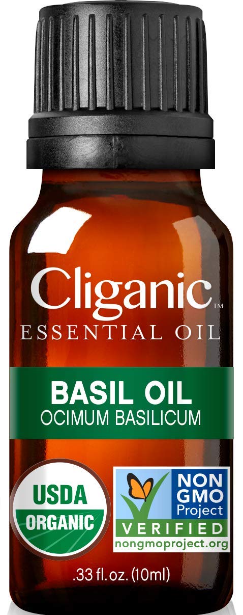Cliganic Organic Basil Essential Oil, 100% Pure Natural for Aromatherapy | Non-GMO Verified 0.33 Fl Oz (Pack of 1) - NewNest Australia