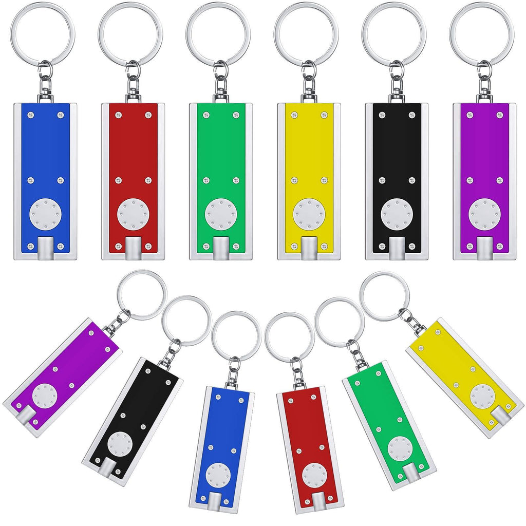 12 Pieces Mini LED Keychains Tiny Light Torch Flashlight Key Ring Dog Collar Light in Assorted Colors Portable Key Chain Flash Light for Camping Outdoor Equipment - NewNest Australia