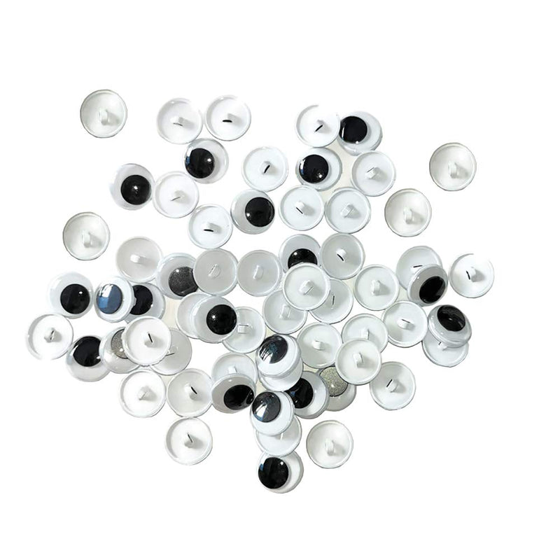 ccHuDE 100 Pcs Sew On Googly Wiggle Eyes Buttons Eyes for DIY Crafts Scrapbooking Sewing 8mm - NewNest Australia