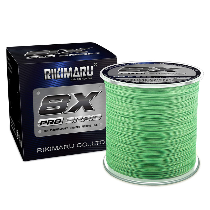 Rikimaru 8X Pro Braid Fishing Line 6LB-170LB, 300yds-1000yds Fluo-Green,Lemon Yellow,Plum Pink 8LB(0.10mm)-300Yds - NewNest Australia